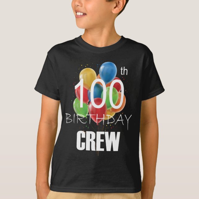 T-shirt 100e Anniversaire Équipage 100 Parti Groupe d'équi (Devant)
