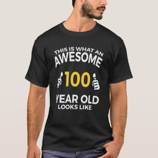 T-shirt 100E Anniversaire T Drôle 100 Ans Cadeaux