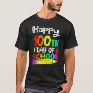 T-shirt 100e Jour Cadeau Étudiants Enfants Heureux 100 Jou