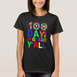 T-shirt 100e Jour de 1re année Y'all Ballons Enseignants É
