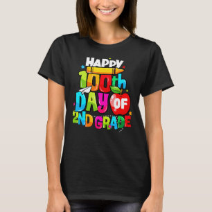 T-shirt 100e Jour De 2e Année Enseignants Enfants Heureux 