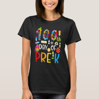 T-shirt 100e jour de classe Enseignant Enfants Heureux 100