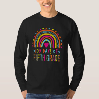 T-shirt 100E Jour De La 5E Année Arc En Ciel 100 Jours S