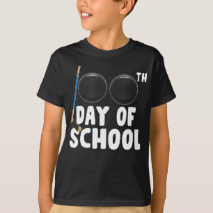 T-shirt 100e jour de l'école drôle idée hockey sur glace