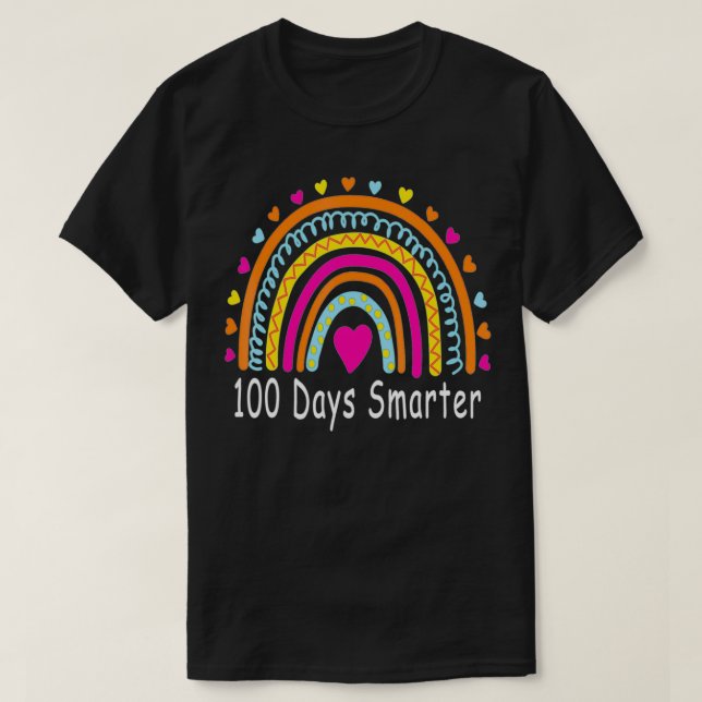 T-shirt 100e jour de l'école Enseignant 100 jours de pluie (Design devant)