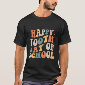 T-shirt 100E Jour De L'École Enseignants Joyeux 100 Jours
