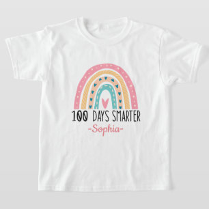 T-shirt 100e Jour De L'École Étudiants Arc-En-Ciel Smarter