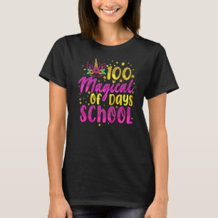 T-shirt 100e Jour de l'école mignonne Unicorn filles 100 M