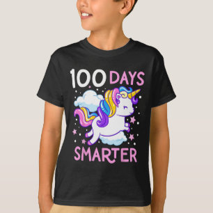 T-shirt 100e Jour de l'école Unicorne 100 Jours Smarter Ki