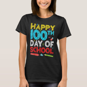 T-shirt   100e jour d'école enseignants enfants heureux 10