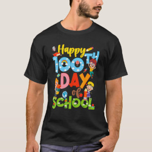 T-shirt 100E Jour D'École Filles Garçons 100 Jours D'École