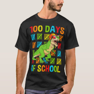 T-shirt 100ème Jour De L'École Dinosaure TRex Jeunes