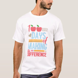 T-shirt 100ème Jour De L'École Enseignant Long Sleeve T Ch