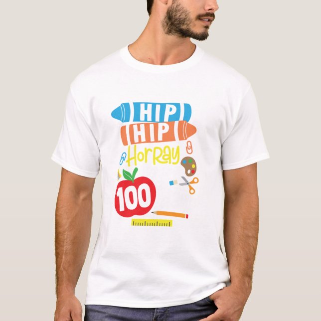 T-shirt 100ème Jour De L'École Enseignant Long Sleeve T Ch (Devant)