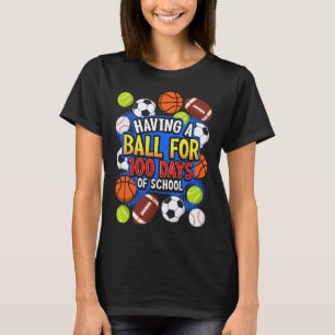 T-shirt 100ème Jour De L'École Sketll Football Soccer Sell