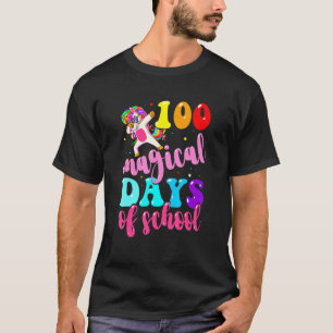 T-shirt 100ème Jour De L'École Unicorne 100 Jours Magiques