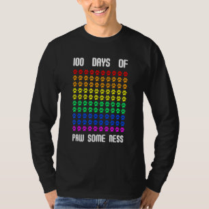 T-shirt 100ème Jours De L'École Paw Certains Ness Mignonne