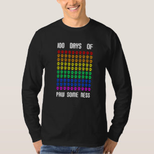 T-shirt 100ème Jours De L'École Paw Certains Ness Mignonne