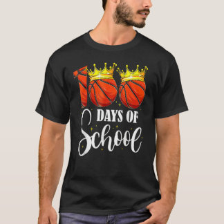 T-shirt 100th Day Of School Basketball 100 Days Smarter Te
