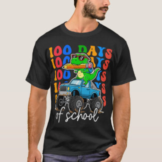 T-shirt 100th Day of School Monster Truck Dinosaur Fun