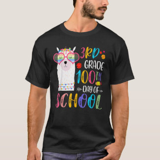 T-shirt 100th Day Of School No Prob Llama 100 Days Of 3rd 