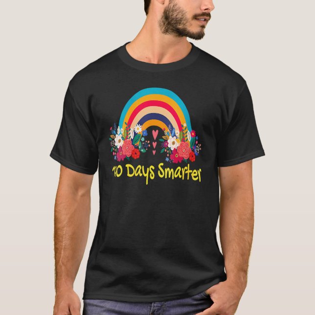 T-shirt 100th Day Of School Teacher Cute 100 Days Smarter  (Devant)