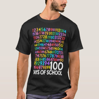 T-shirt 100th Day of School Teacher Kids 100 Days Math Num