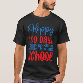 T-shirt 100th Day Of School Teachers Kids Child Happy 100 