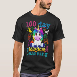 T-shirt 100th Day of School Unicorn Girls 100 Days of Scho