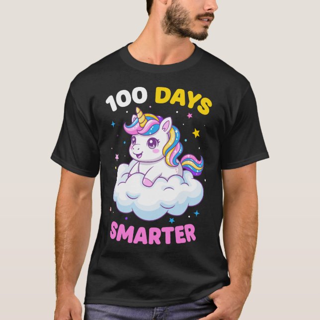T-shirt 100th Day of School Unicorn Kids Teachers (Devant)