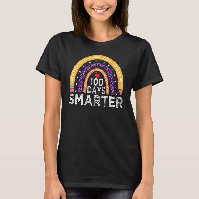 T-shirt 100th Days of School Teacher Kids - 100 Days Smart (Devant)