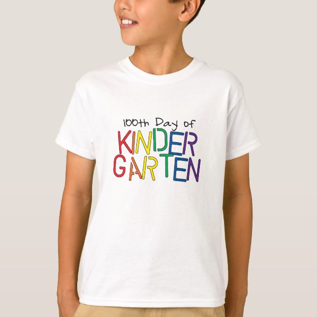 T-shirt 100th Jour de jardin d'enfants (Devant)