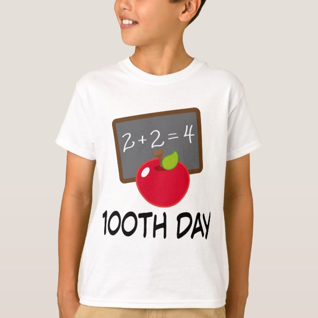 T-shirt 100th L'externat Apple Slate le cadeau de (Devant)