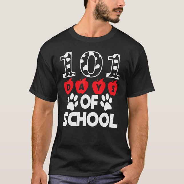 T-shirt 101 Day School Shirt 100th Day Of Magical Teacher  (Devant)