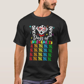 T-shirt 101 Days School Kindergarten Funny Dog 100 Days Of