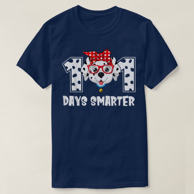 T-shirt 101 Jours Chemise intelligente Dalmation Chien Ens (Design devant)