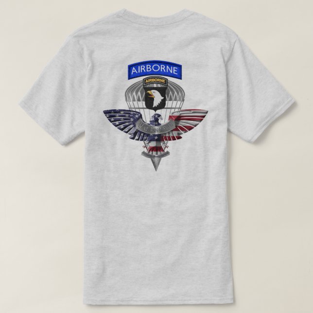 T-shirt 101e division aéroportée "Eagles hurlants" (Design dos)