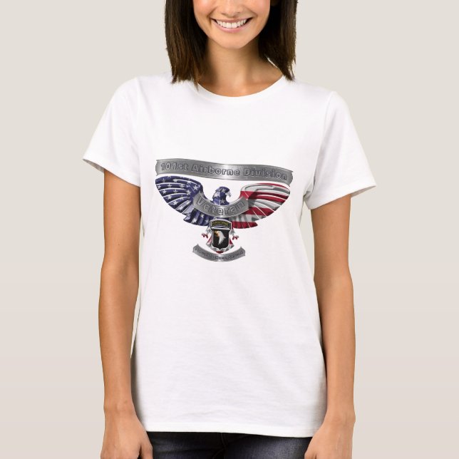 T-shirt 101e division aéroportée "Fière d'avoir servi" (Devant)