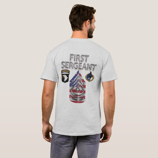 T-shirt 101e division aéroportée Premier sergent (Dos entier)