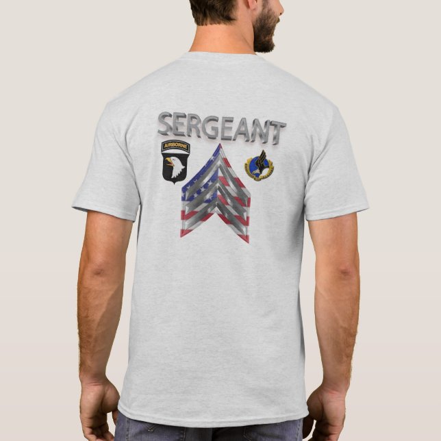 T-shirt 101e Division aéroportée Sergent d'état-major (Dos)