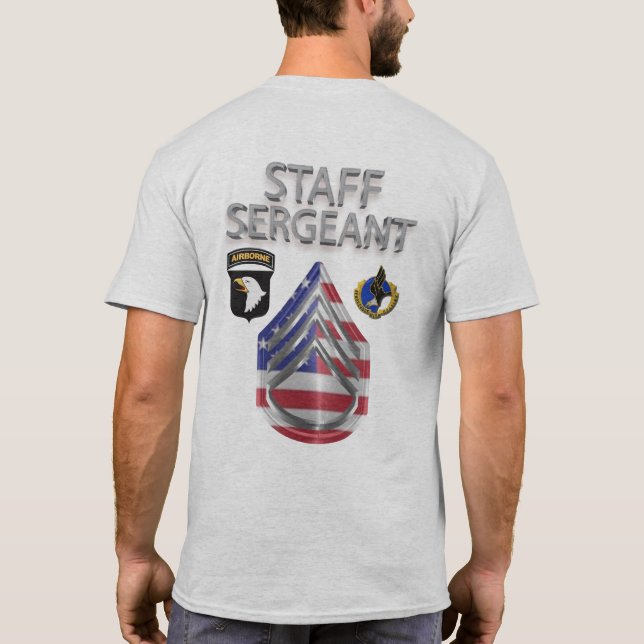 T-shirt 101e Division aéroportée Sergent d'état-major (Dos)