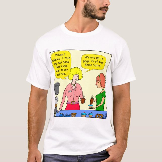 T-shirt 1029 79 positions du dessin animé de Kama Sutra (Devant)