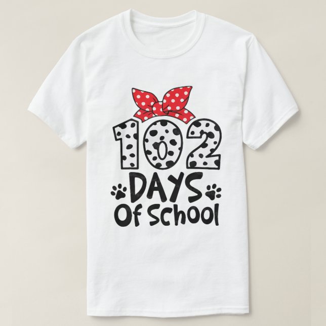 T-shirt 102 Jours Scolaire Aujourd'hui 100 Jours Smarter D (Design devant)