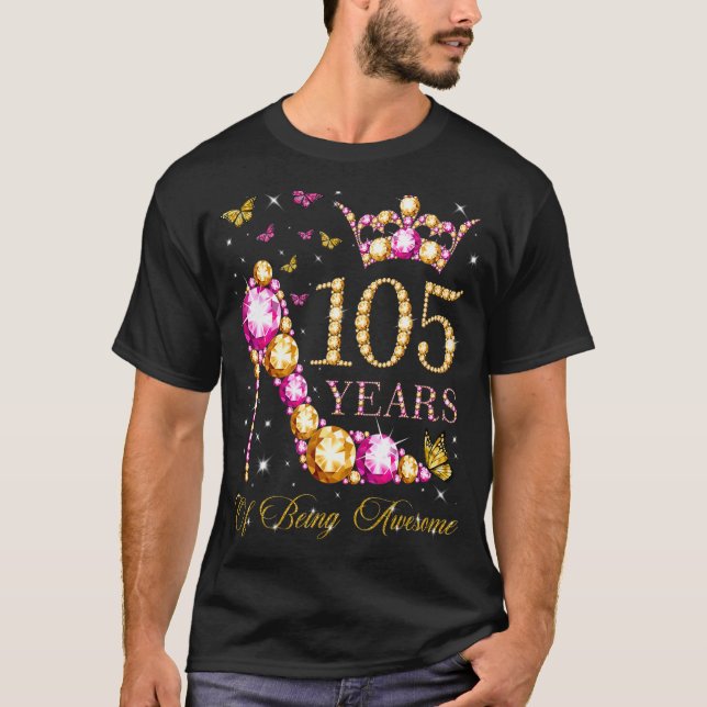 T-shirt 105 Ans D'Être Impressionnant 105 Ans 105E Bir (Devant)