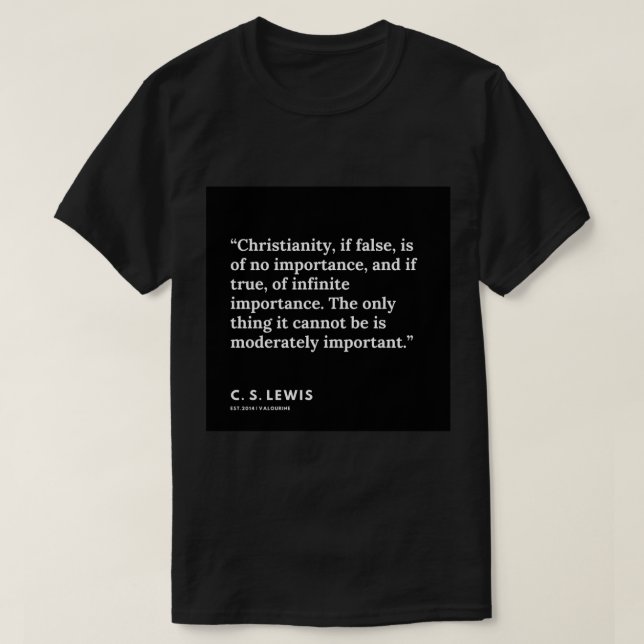 T-shirt 106 191121 C. S. Lewis Citations Sticker (Design devant)