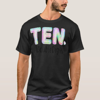 T-shirt 10 Anniversaire Double Chiffres tenue 10ème Annive