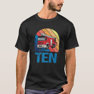T-shirt 10 ans 10e anniversaire garçon pompier Tru