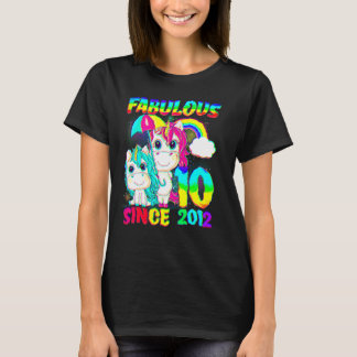 T-shirt 10 Ans 10e Anniversaire Unicorn Fabuleuse S
