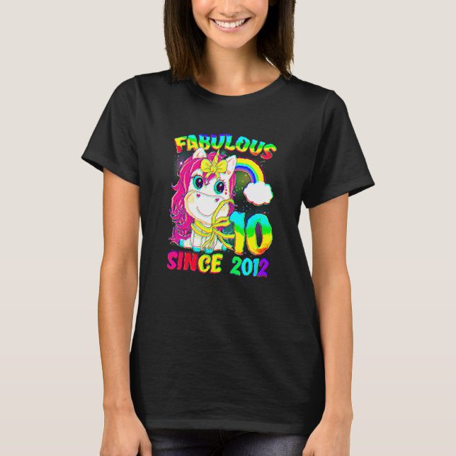 T-shirt 10 Ans 10e Anniversaire Unicorn Fabuleuse S (Devant)