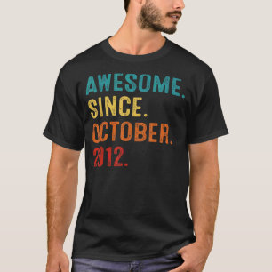 T-shirt 10 Ans 10ème Anniversaires Garçons Awesome Depuis 
